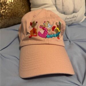 Cinderella Embroidered Pink Baseball Hat